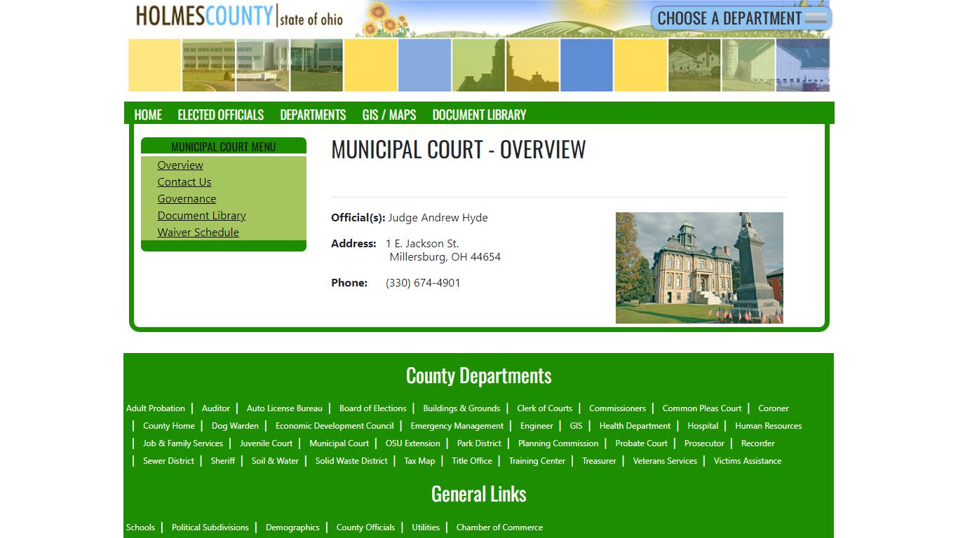 Municipal Court - Overview - Holmes County, Ohio