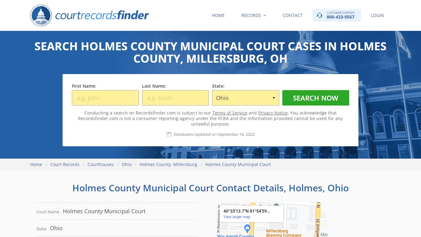 Holmes County Municipal Court Case Search - RecordsFinder